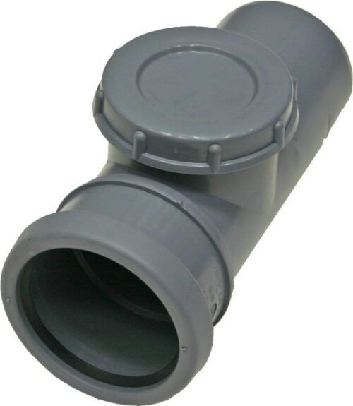 Puhastuskolmik 110mm kaanega PP-HT